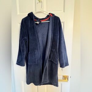 Gap Boys Cozy Navy Blue Hooded Robe